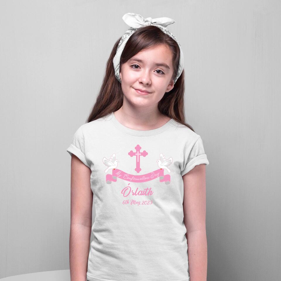 Personalised Confirmation T Shirt For Girls Personalised Confirmation Ts Ireland 3289