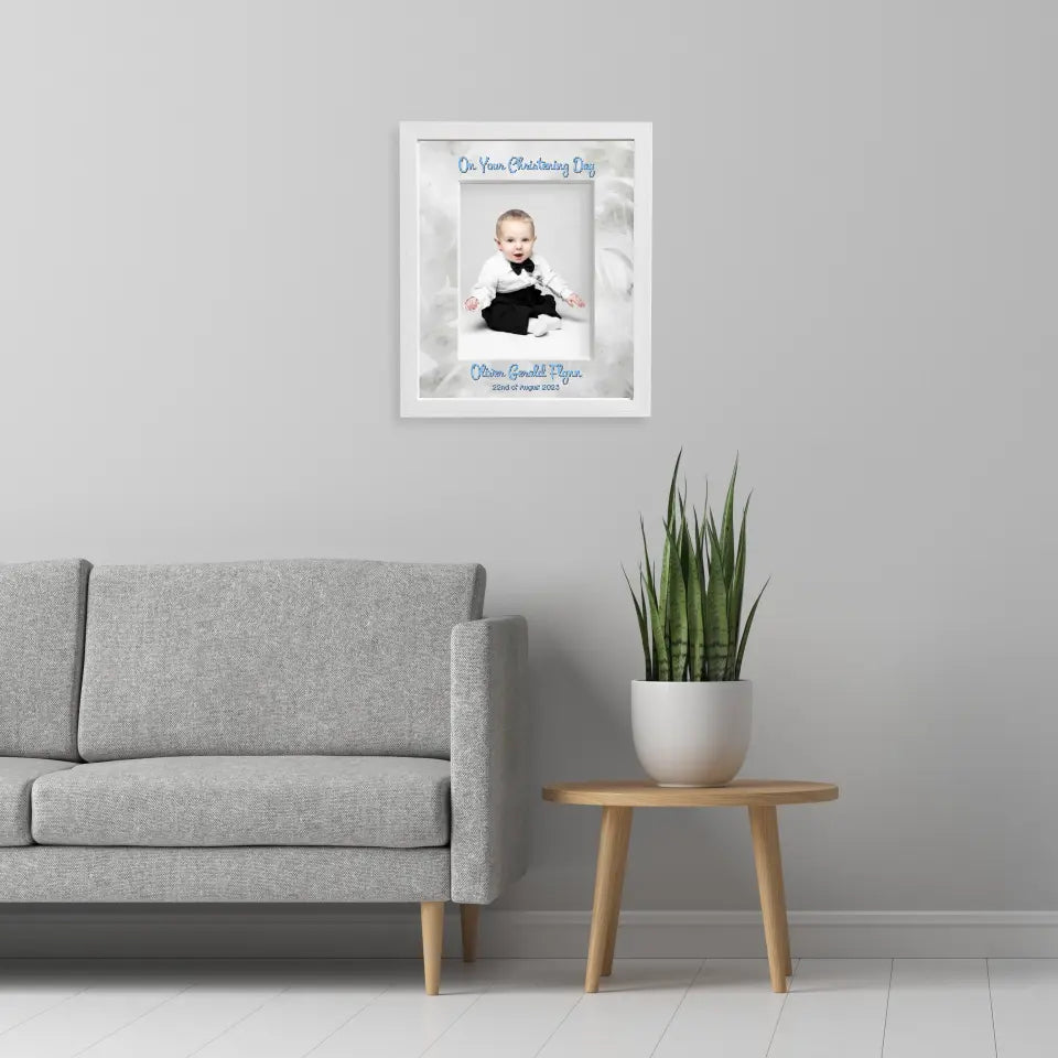 Personalised Christening Frame - Delicate Mount Customised by You!