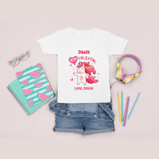 Personalised Valentine's Day T-shirt for Toddlers - Unicorn