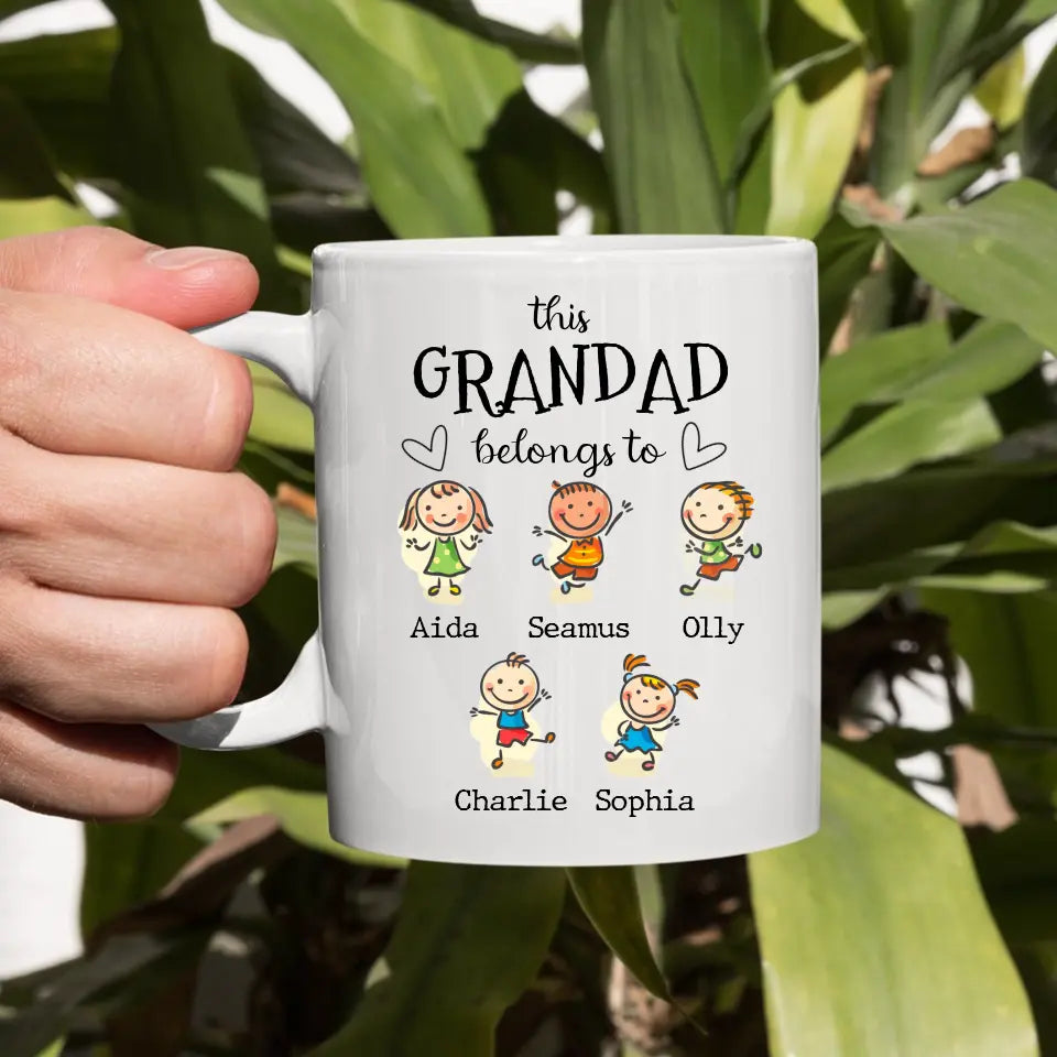 Personalised Mug for Parents or Grandparents Children Belong to
