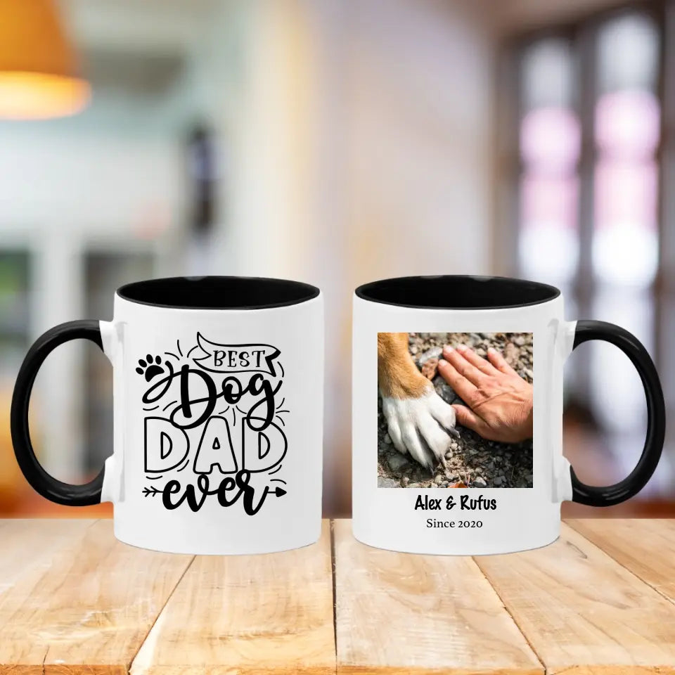 Personalised Mug for Dog Lovers Best Dog Dad Ever Upload Your