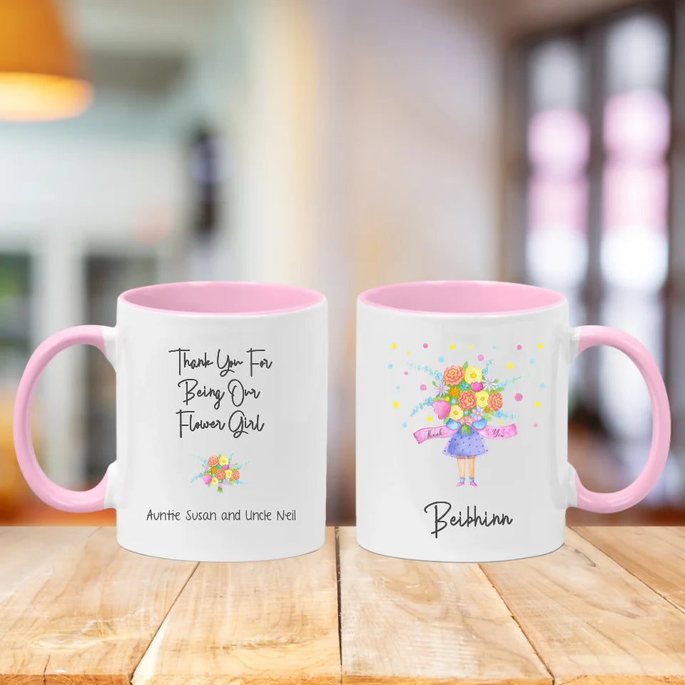 Personalised Flower Girl Mug Personalised Flower Girl Gifts