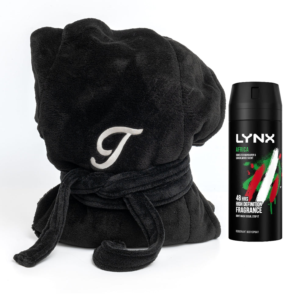 Personalised Pamper Hamper for Him - Bathrobe & Lynx Spray