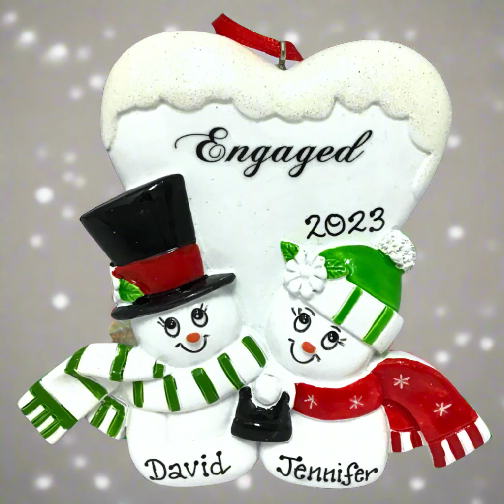 Engagement christmas ornaments deals