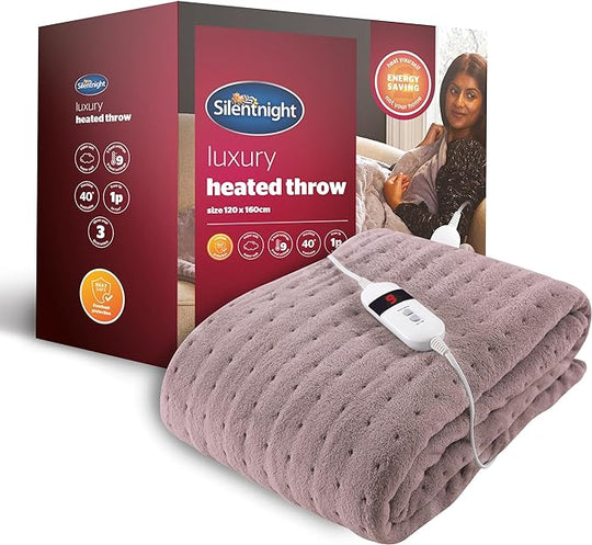 Silentnight Heated Throw - Soft Blush Colour NOT PERSONALISED