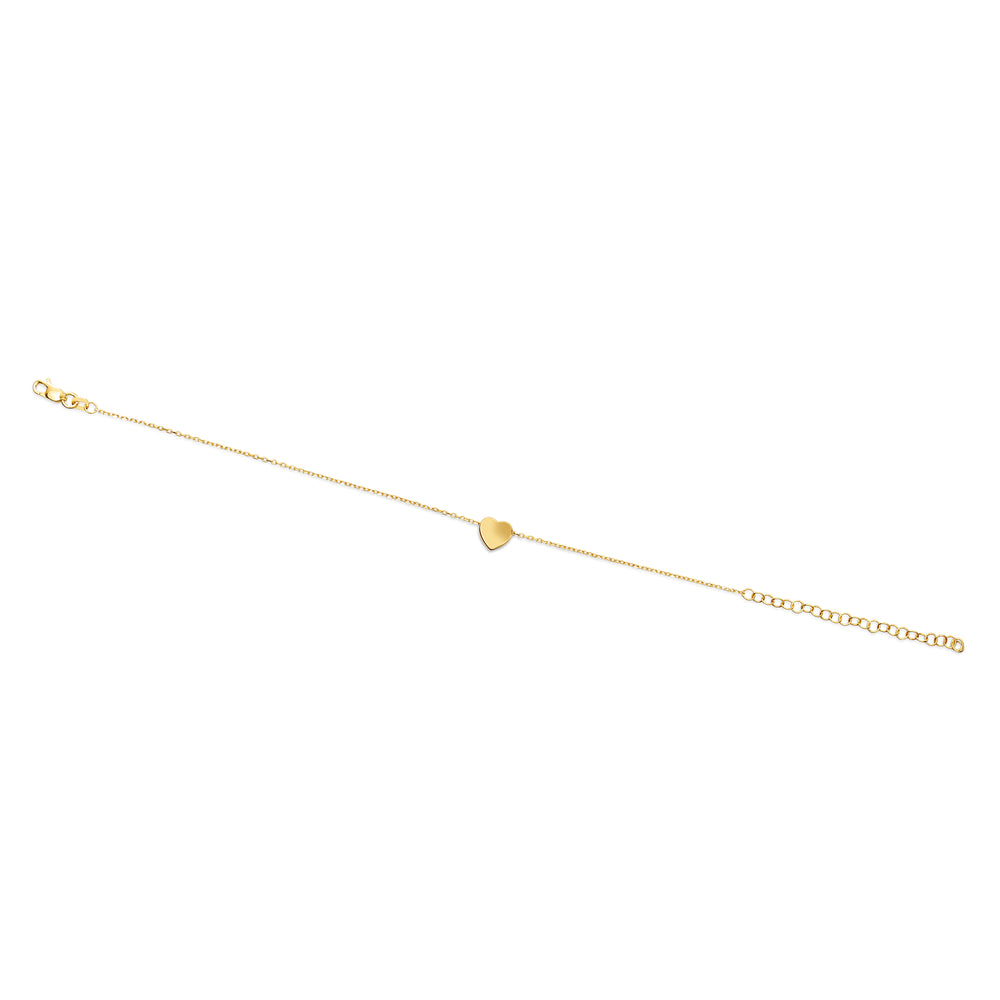 Handcrafted Elegance: Gold Heart Pendant Bracelet 18 carat inspired by Self Love ❤️