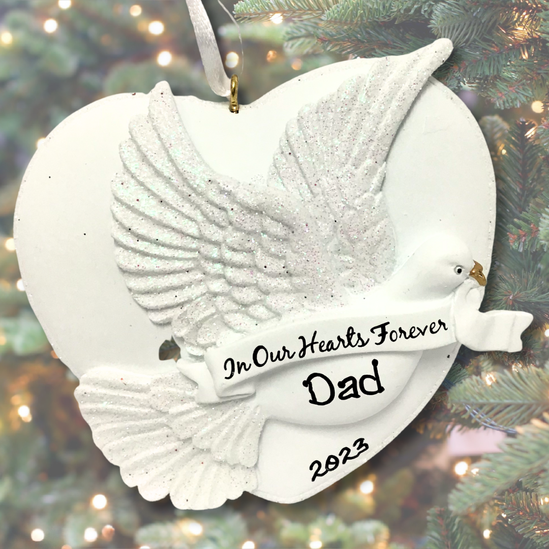 Personalised Christmas Ornament In Our Hearts Forever Personalised