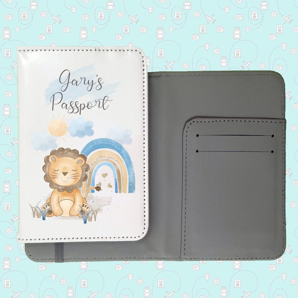 Personalised Passport Cover for Boys Animals Personalised Travel