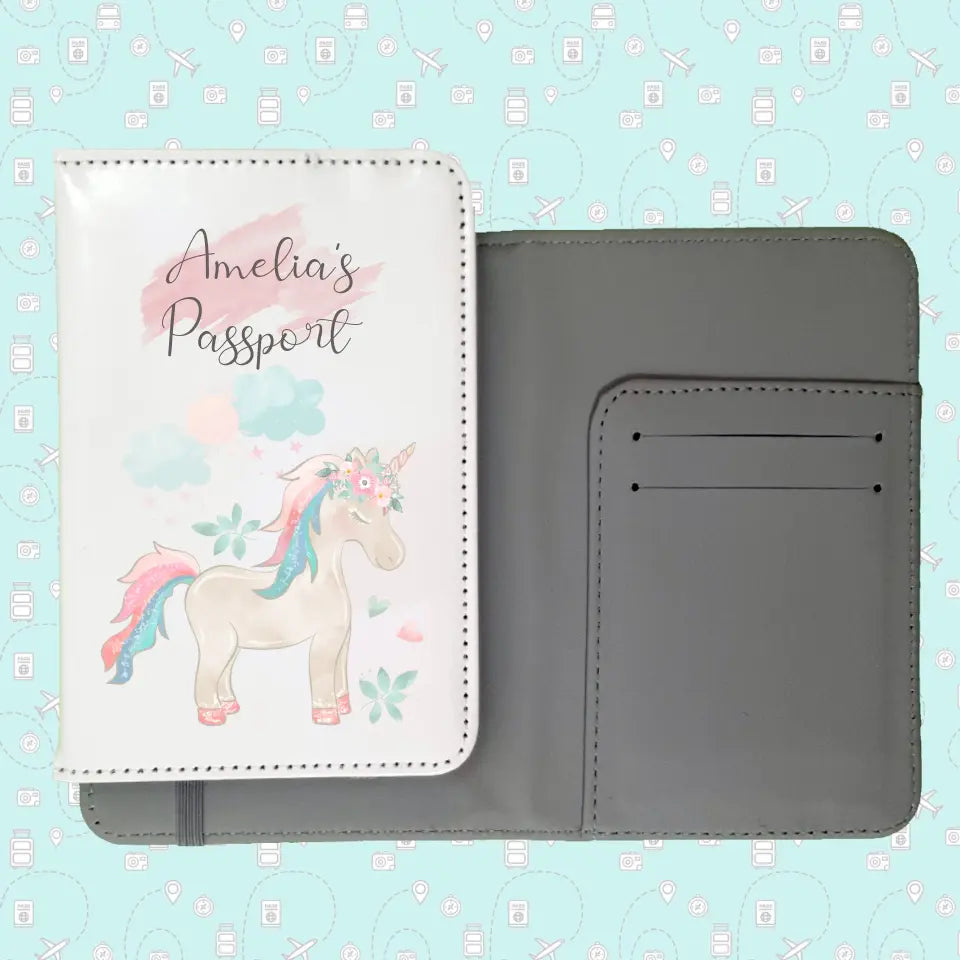 Personalised Passport Cover for Girls Pretty Personalised Travel