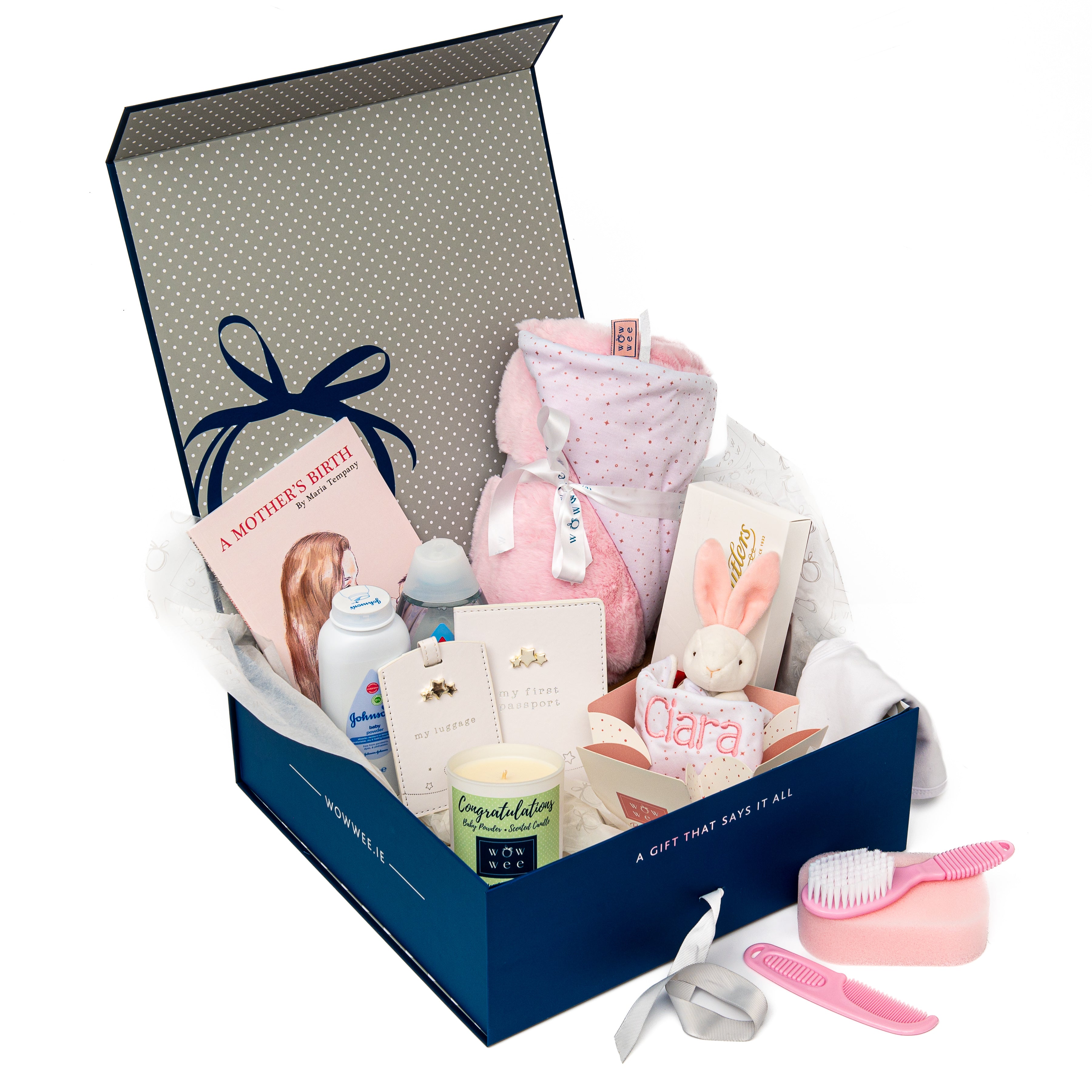 Personalised Baby Girl Deluxe Bundle Luxurious Gifts for Mama & Baby