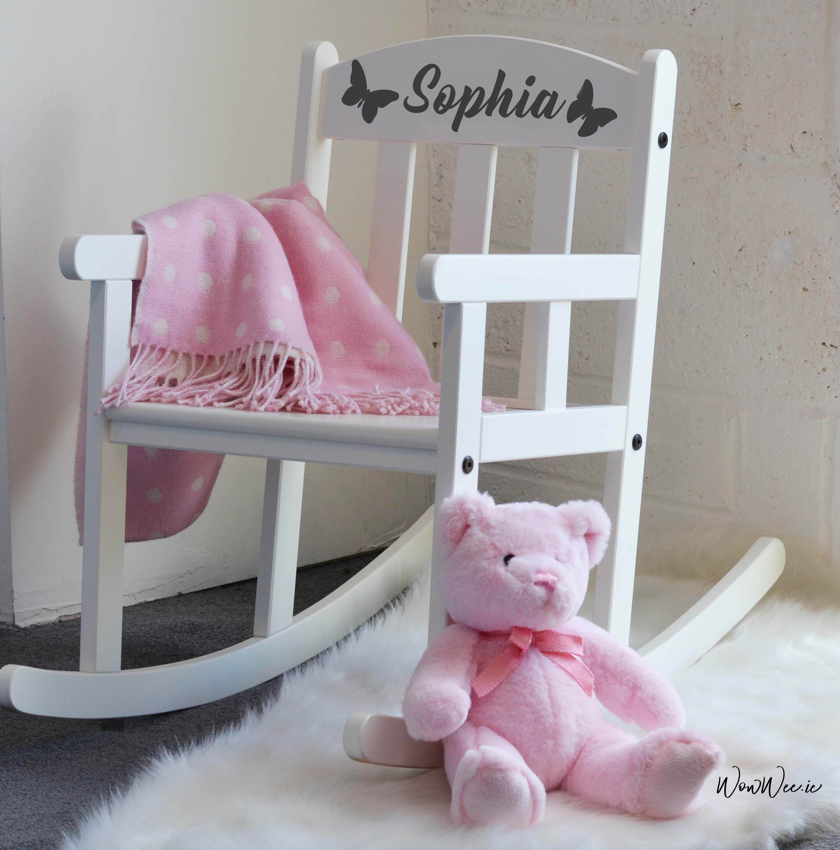 Personalised childs shop rocking chair