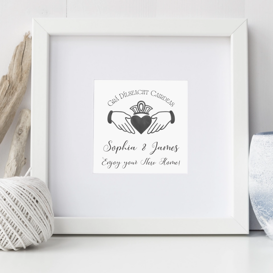 The Perfect Irish Housewarming Gift: The Personalised Claddagh Frame