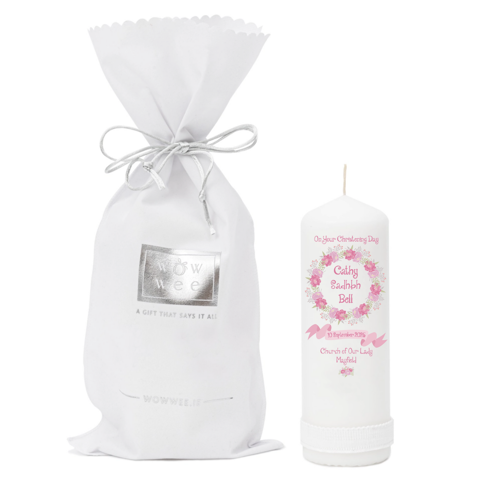 Mark Her Special Day with a Beautiful, Personalised Christening Candle