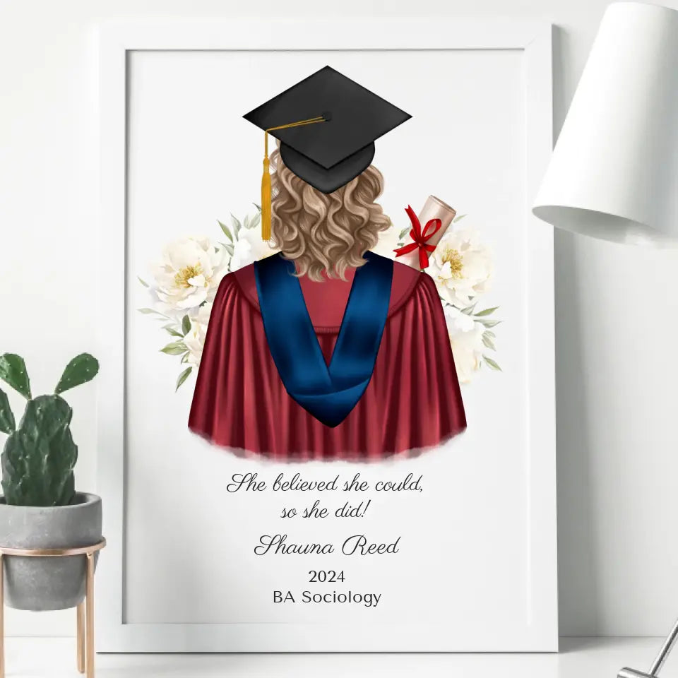 Persoanlised Graduation frame with a difference.