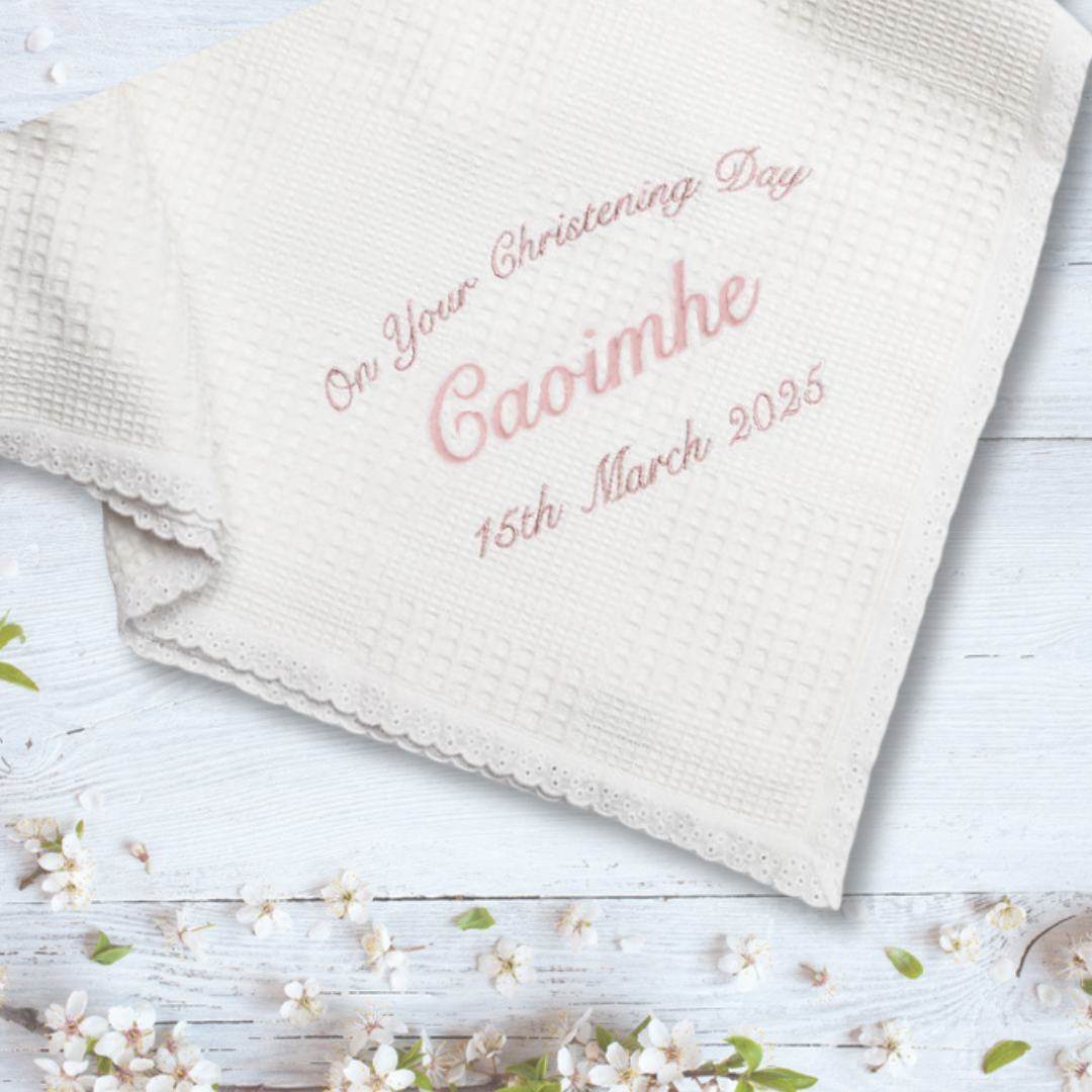 Personalised Christening Shawls Ireland – A Timeless Keepsake for Your Baby’s Special Day