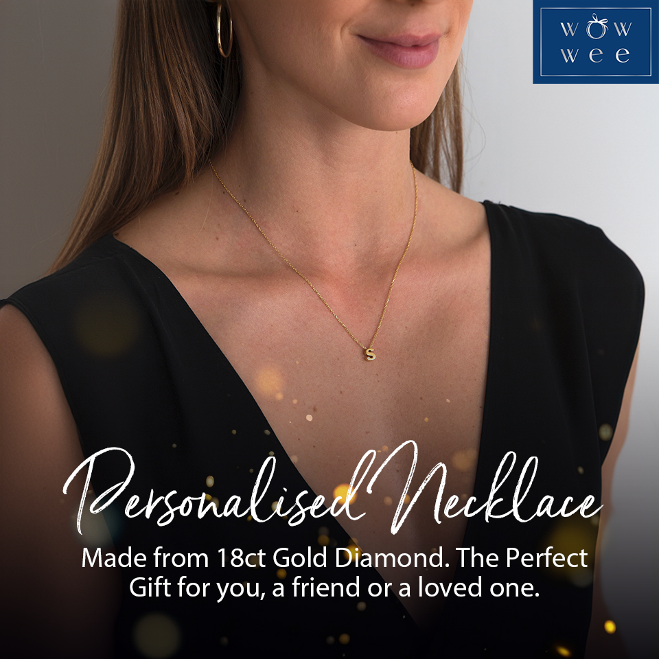 Custom Jewelry Ideas for Mum: The Exquisite 18 ct Gold Diamond Fine Letter Necklace