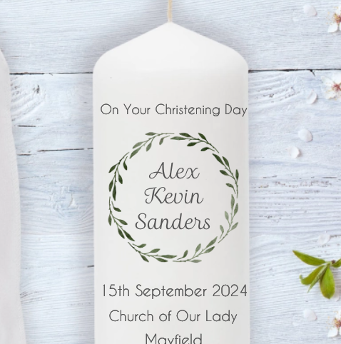 Personalised Christening Candles from WowWee.ie: The Perfect Touch