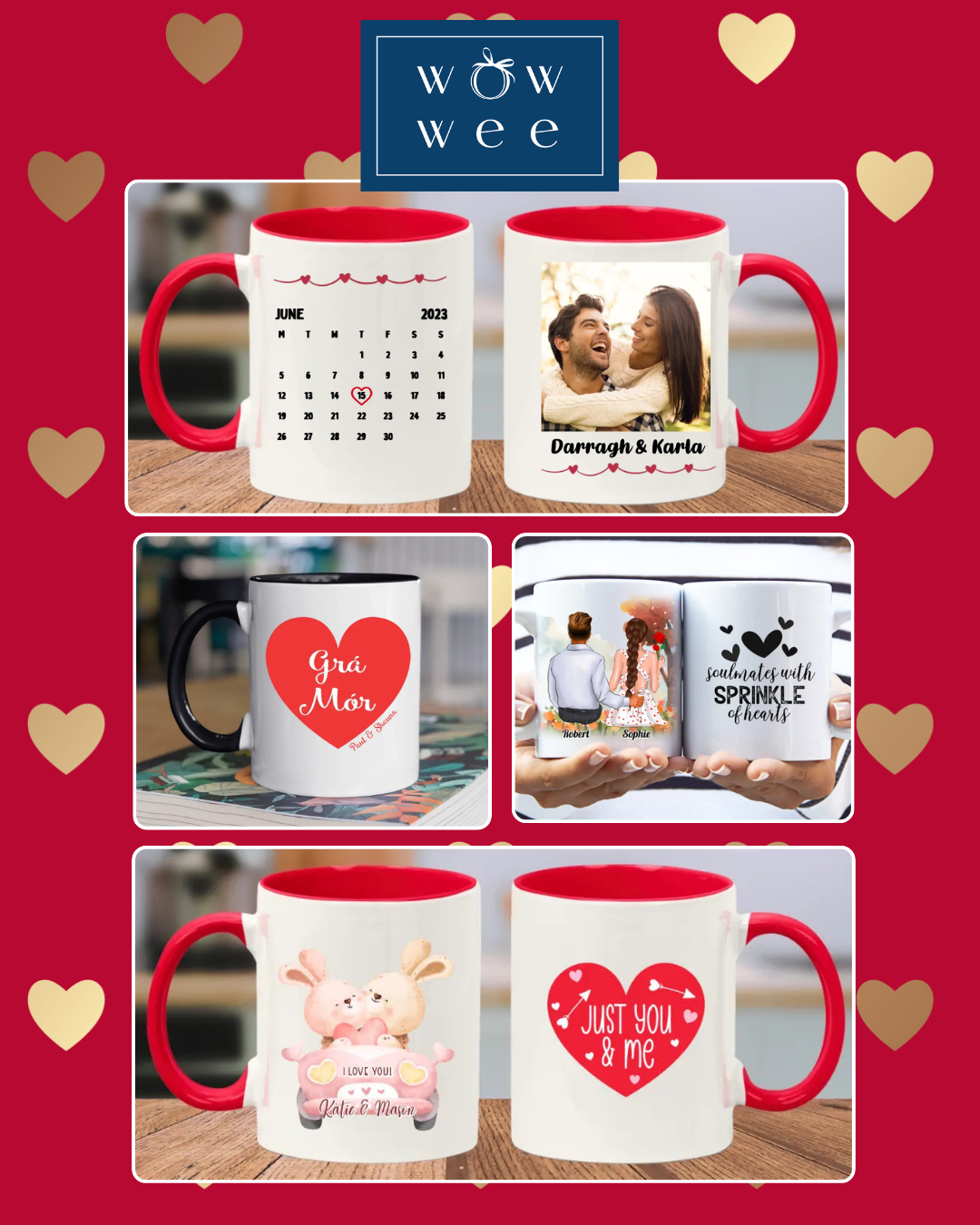 Celebrate Valentine's Day with Personalised Mugs from WowWee.ie