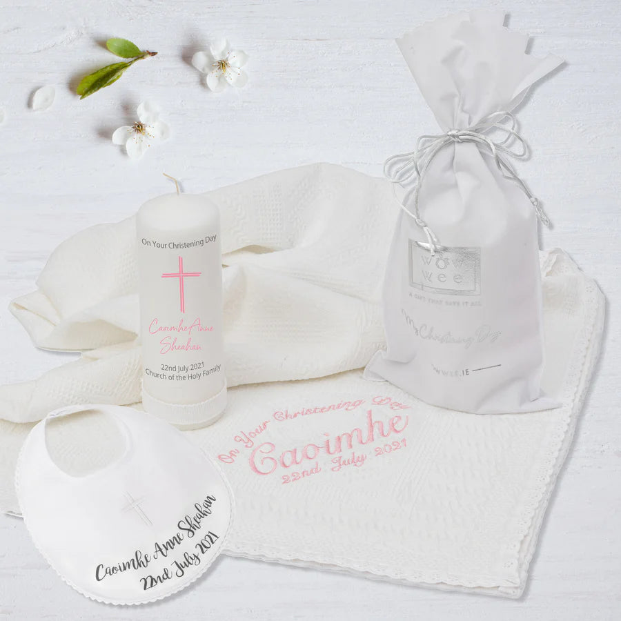 What details should I write on a personalised Christening candle ?