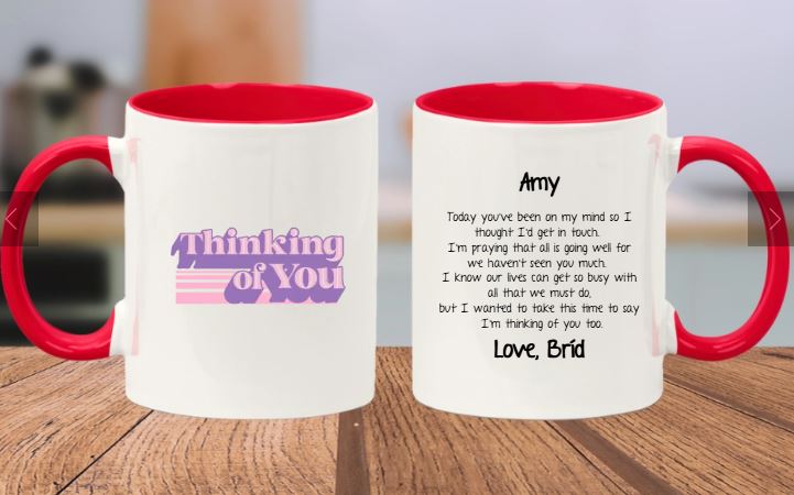 How to Order a Personalised 'Thinking of You' Mug from Wowwee.ie | Perfect Gift Ideas!