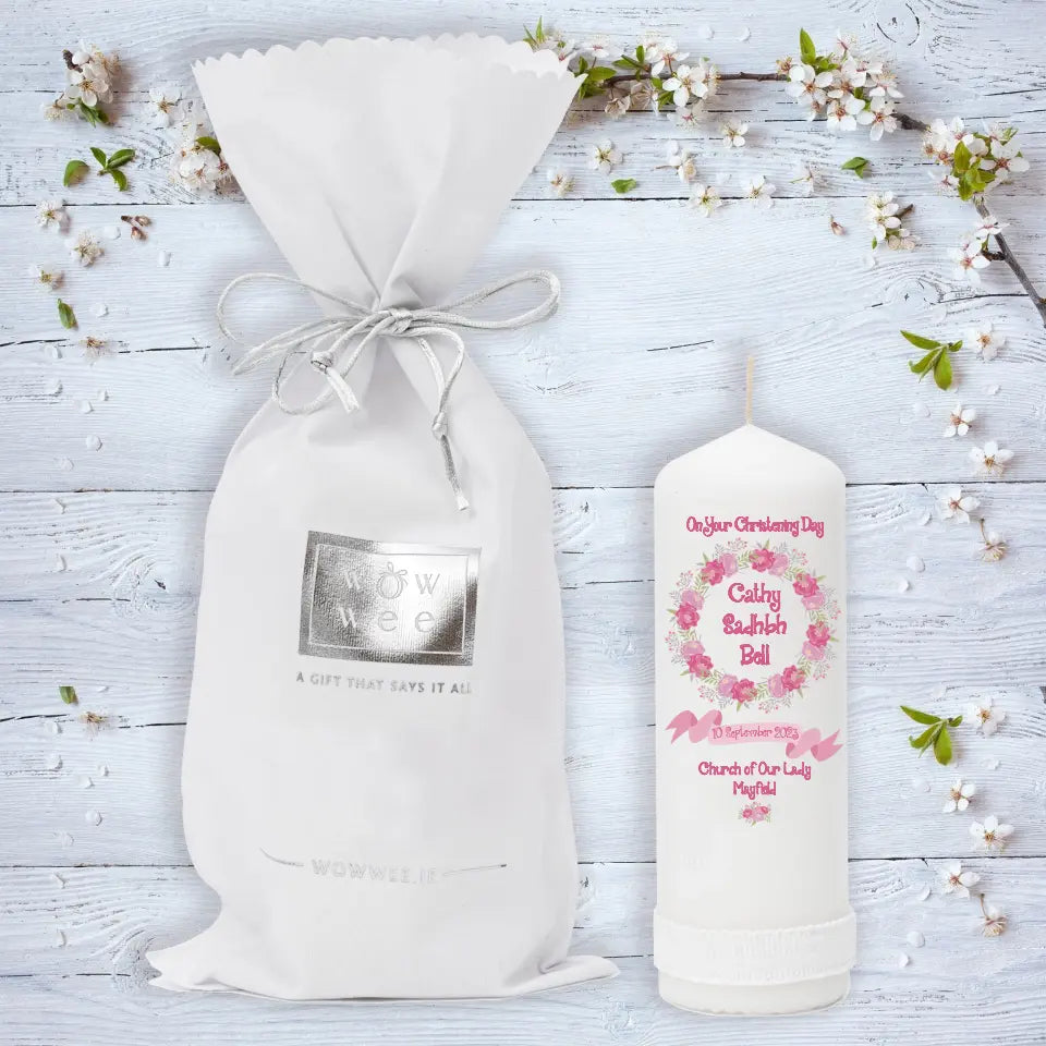Personalised Christening Candles - Irish Christening Candles