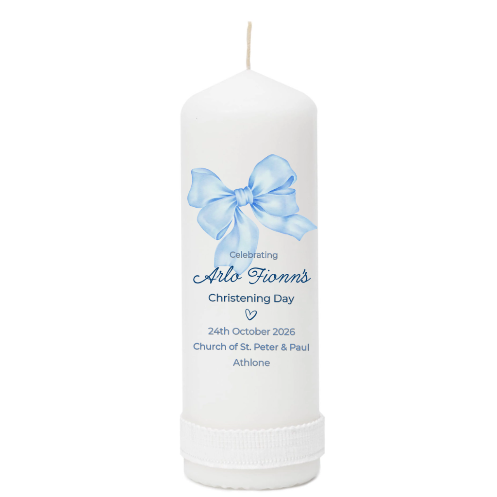 Personalised Christening Candles - Irish Christening Candles