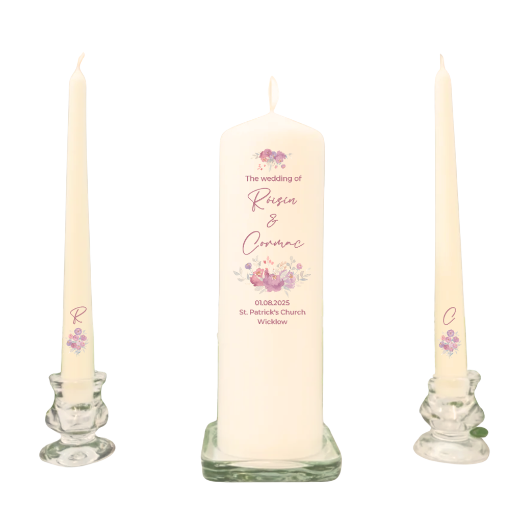 Personalised Wedding Candles