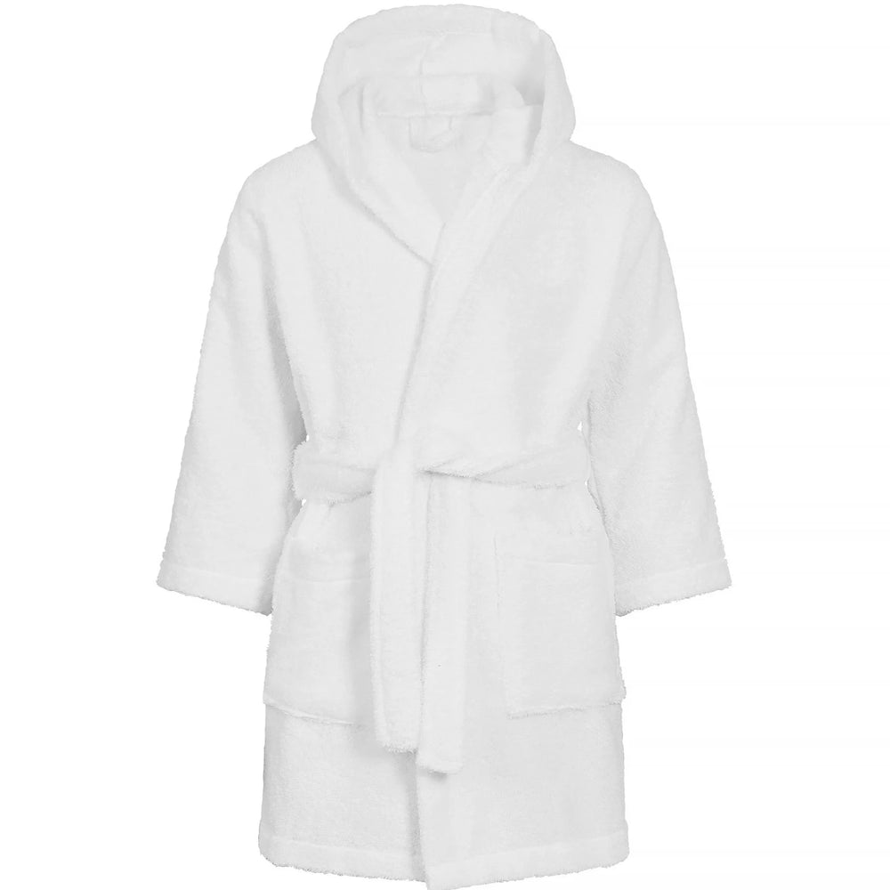 Personalised Hooded Dressing Gown for Children - White for Boys and Girls