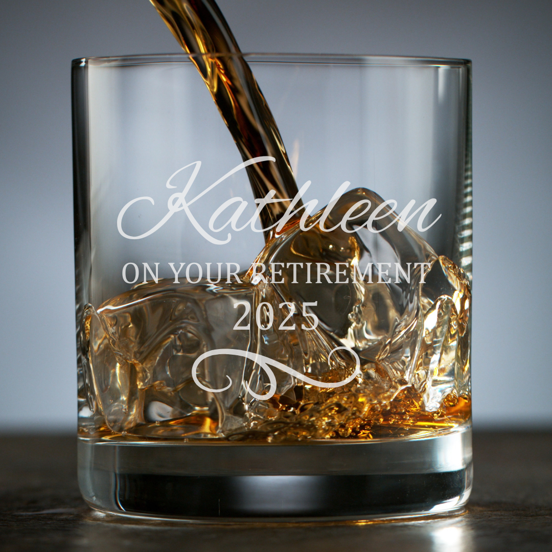Retirement Glass Personalised Crystal Whisky Glass for Retirement - TIPPERARY CRYSTAL ...