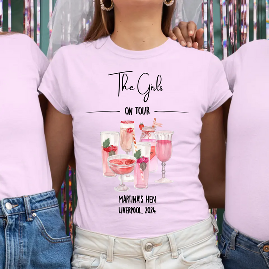 Personalised Hen Night T-Shirts - Girls on Tour