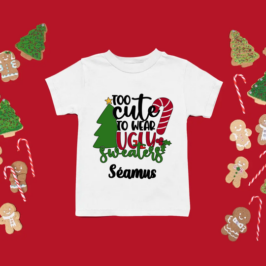 Personalised Christmas T-Shirt for Children - Funny Quotes