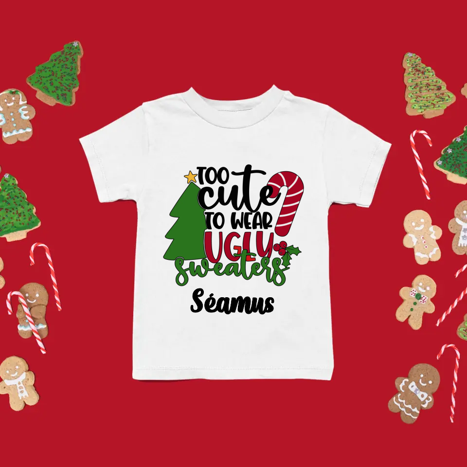 Personalised Christmas T-Shirt for Children Funny Quotes