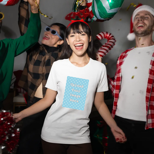 Personalised Christmas T-Shirts for Adults - Upload Your Own Image - Limited Stock Available!