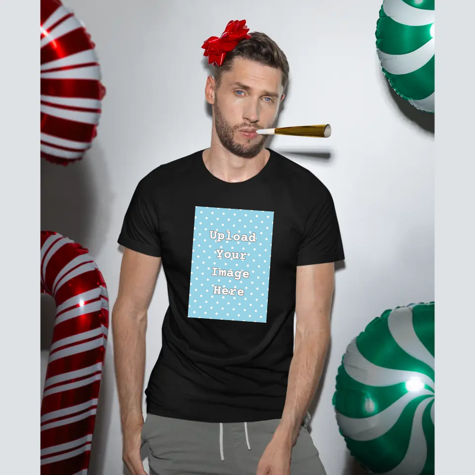 Personalised Christmas T-Shirts for Adults - Upload Your Own Image - Limited Stock Available!