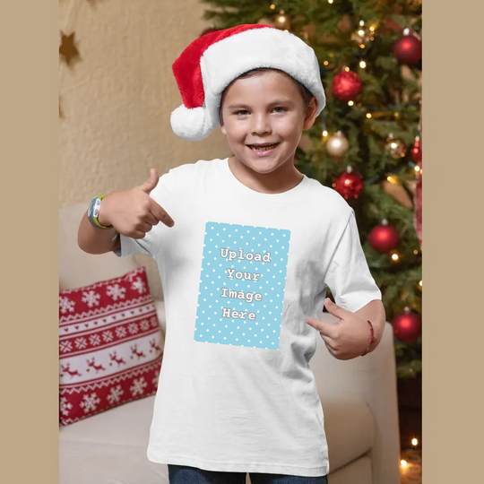 Personalised Christmas T-Shirt for Children - Upload Your Own Image