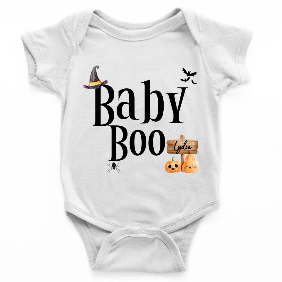 Personalised Halloween Baby Vest - Baby Boo