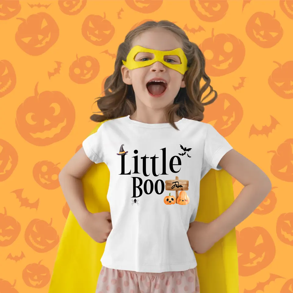 Personalised Halloween T-shirt for Children - Little Boo