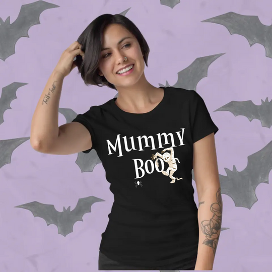 Adult Halloween T-shirt for Mother's - Mummy Boo - Limited Stock Available!