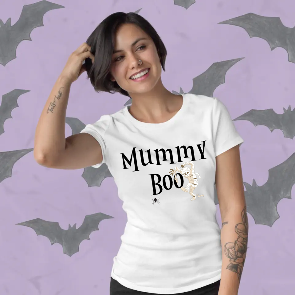 Adult Halloween T-shirt for Mother's - Mummy Boo - Limited Stock Available!