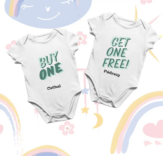 Personalised Twin Vests Set - Buy One Get One Free