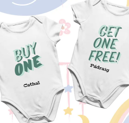 Personalised Twin Vests Set - Buy One Get One Free