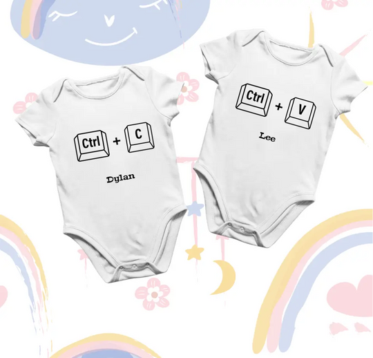 Personalised Twin Vests Set - Copy & Paste