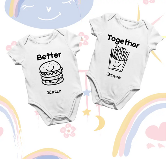 Personalised Twin Vests Set - Better Together