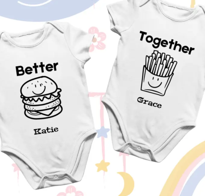 Personalised Twin Vests Set - Better Together