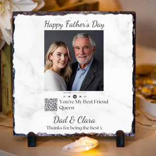 Personalised Father's Day Slate - Scan the Code to Play the Song!