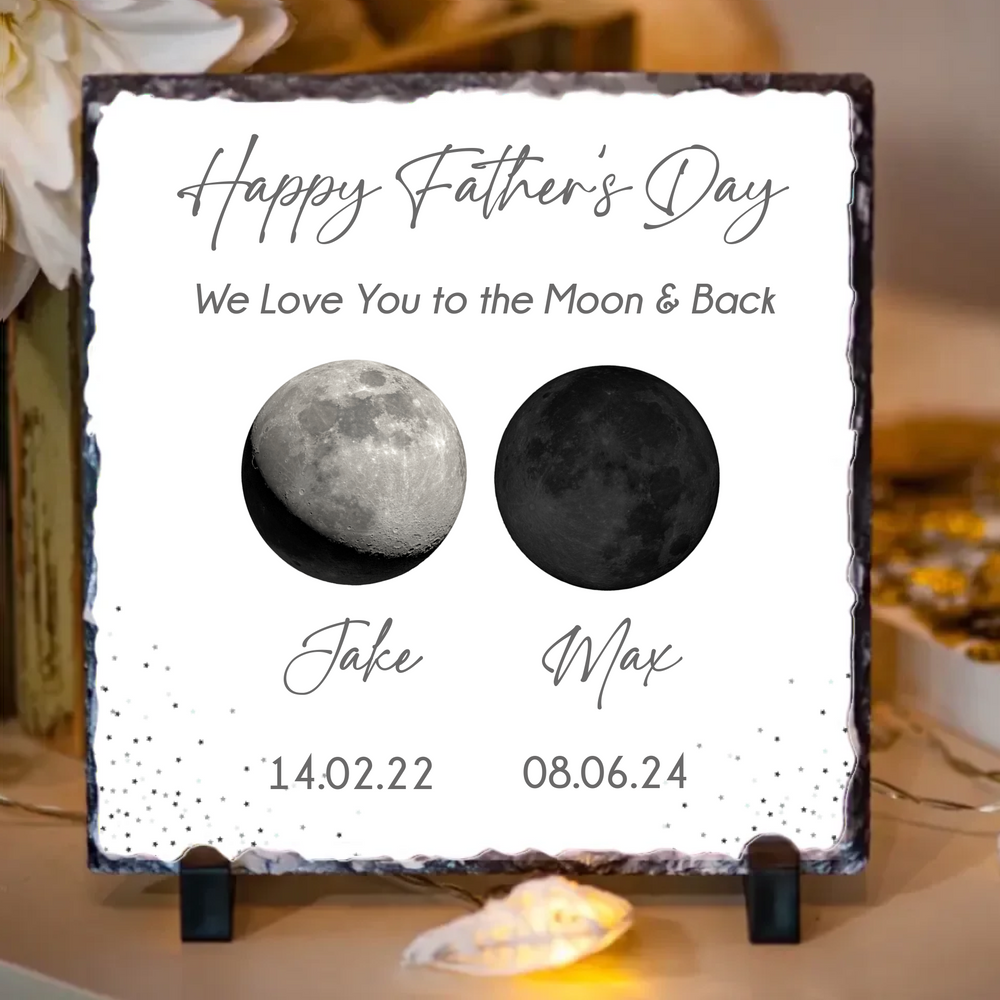 Personalised Slate - Love You to the Moon & Back
