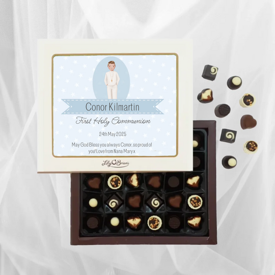 Personalised Box of Lily O’Brien’s Chocolates - Communion - Boy