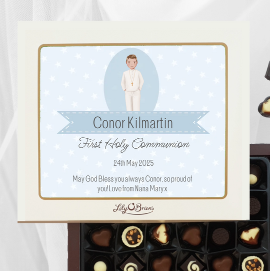 Personalised Box of Lily O’Brien’s Chocolates - Communion - Boy
