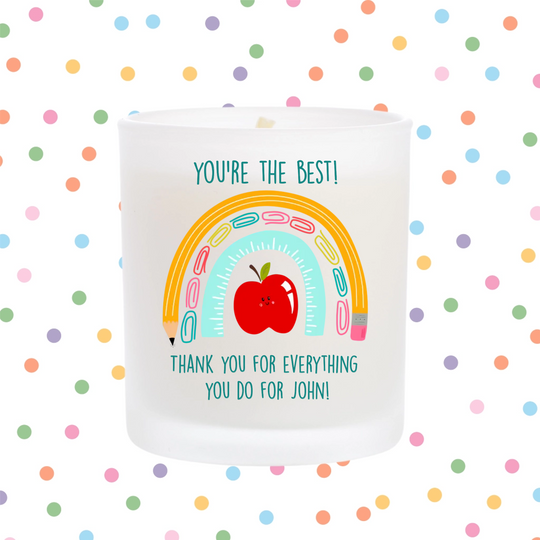 Personalised Scented Candle for Teachers - You're the Best