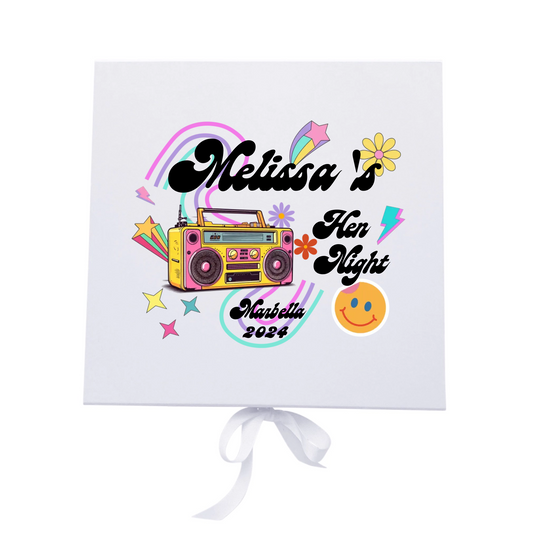 Personalised Hen Night Keepsake Box - Retro Radio